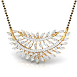 Ivana Jewels Necklaces Marquise & Round Diamond Foliage Mangalsutra