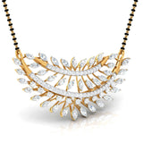 Ivana Jewels Necklaces Marquise & Round Diamond Foliage Mangalsutra