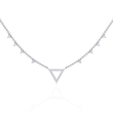 Ivana Jewels Necklaces Modern Triangle Diamond Necklace