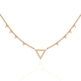 Ivana Jewels Necklaces Modern Triangle Diamond Necklace