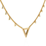 Ivana Jewels Necklaces Modern Triangle Diamond Necklace