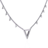 Ivana Jewels Necklaces Modern Triangle Diamond Necklace