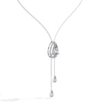 Ivana Jewels Necklaces Necklace with Pear-Shaped Crystal Pendant and Dangling Drops