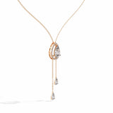 Ivana Jewels Necklaces Necklace with Pear-Shaped Crystal Pendant and Dangling Drops