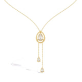 Ivana Jewels Necklaces Necklace with Pear-Shaped Crystal Pendant and Dangling Drops