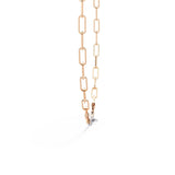 Ivana Jewels Necklaces Paperclip Chain Necklace with Diamond Bar