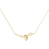 Ivana Jewels Necklaces Pave Diamond Bow Knot Pendant Necklace