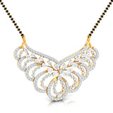 Ivana Jewels Necklaces Pear & Round Cut Diamond Encrusted Floral Pendant