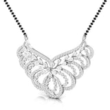 Ivana Jewels Necklaces Pear & Round Cut Diamond Encrusted Floral Pendant