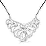 Ivana Jewels Necklaces Pear & Round Cut Diamond Encrusted Floral Pendant