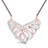 Ivana Jewels Necklaces Pear & Round Cut Diamond Encrusted Floral Pendant