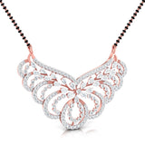 Ivana Jewels Necklaces Pear & Round Cut Diamond Encrusted Floral Pendant