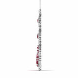 Ivana Jewels Necklaces Red Gemstone and Diamond Necklace