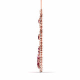 Ivana Jewels Necklaces Red Gemstone and Diamond Necklace