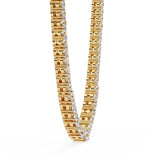 Ivana Jewels Necklaces Round and Square Empty Setting Tennis Necklace