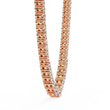 Ivana Jewels Necklaces Round and Square Empty Setting Tennis Necklace