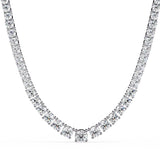 Ivana Jewels Necklaces Round and Square Empty Setting Tennis Necklace