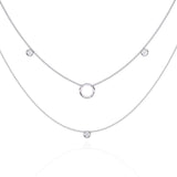 Ivana Jewels Necklaces Triple Layer Chain Necklace with Circles