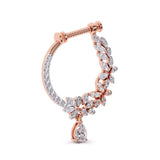 Ivana Jewels Nose Pin Fancy Shape & Round Diamond Nose Pin