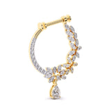 Ivana Jewels Nose Pin Fancy Shape & Round Diamond Nose Pin