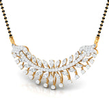 Ivana Jewels Pendant Fancy & Round Diamond Leaf Mangalsutra
