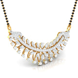 Ivana Jewels Pendant Fancy & Round Diamond Leaf Mangalsutra