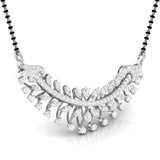 Ivana Jewels Pendant Fancy & Round Diamond Leaf Mangalsutra