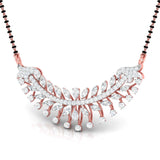 Ivana Jewels Pendant Fancy & Round Diamond Leaf Mangalsutra