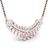 Ivana Jewels Pendant Fancy & Round Diamond Leaf Mangalsutra