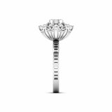 Ivana Jewels Ring Brilliant Diamond Flower Cocktail Ring