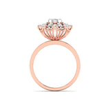 Ivana Jewels Ring Brilliant Diamond Flower Cocktail Ring