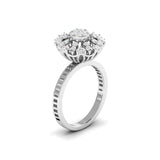 Ivana Jewels Ring Brilliant Diamond Flower Cocktail Ring