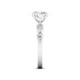 Ivana Jewels Ring Classic Oval Diamond Ring with Accents