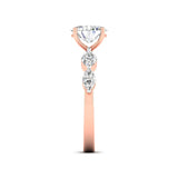 Ivana Jewels Ring Classic Oval Diamond Ring with Accents