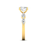 Ivana Jewels Ring Classic Oval Diamond Ring with Accents
