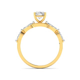 Ivana Jewels Ring Classic Oval Diamond Ring with Accents