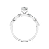 Ivana Jewels Ring Classic Oval Diamond Ring with Accents