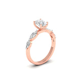 Ivana Jewels Ring Classic Oval Diamond Ring with Accents