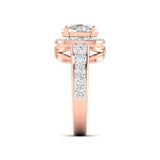 Ivana Jewels Ring Cushion Cut Diamond Double Halo Ring