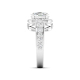 Ivana Jewels Ring Cushion Cut Diamond Double Halo Ring