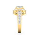 Ivana Jewels Ring Cushion Cut Diamond Double Halo Ring