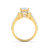 Ivana Jewels Ring Cushion Cut Diamond Double Halo Ring