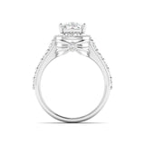 Ivana Jewels Ring Cushion Cut Diamond Double Halo Ring