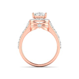 Ivana Jewels Ring Cushion Cut Diamond Double Halo Ring