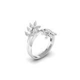 Ivana Jewels Ring Delicate Diamond Leaf Ring