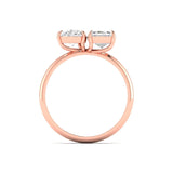 Ivana Jewels Ring Emerald & Pear Diamond Ring
