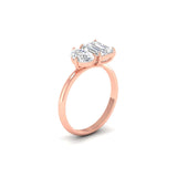 Ivana Jewels Ring Emerald & Pear Diamond Ring