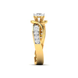Ivana Jewels Ring Modern Gold Ring with Diamond Accents