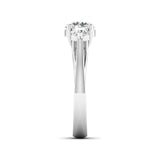 Ivana Jewels Ring Trellis Setting Three Stone Diamond Ring