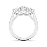 Ivana Jewels Ring Trellis Setting Three Stone Diamond Ring